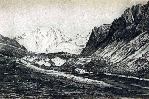 Ледник Щуровского и истоки реки Исфары